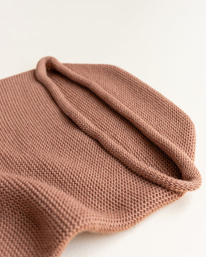 Kokon niemowlęcy z wełny merino TERRACOTTA
