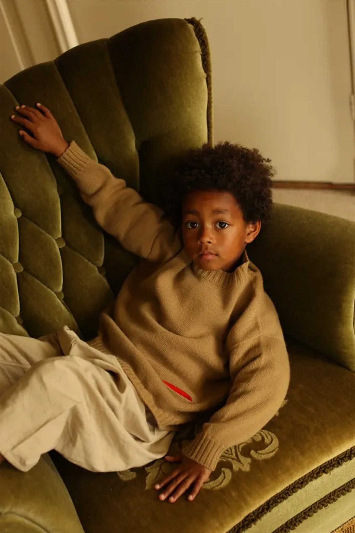 Kasper Merino-Wollpullover für Kinder BISCUIT