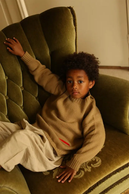 Kasper Merino-Wollpullover für Kinder BISCUIT