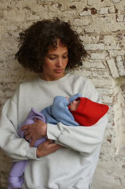 Gilet bébé en laine mérinos Inga LIGHT BLUE