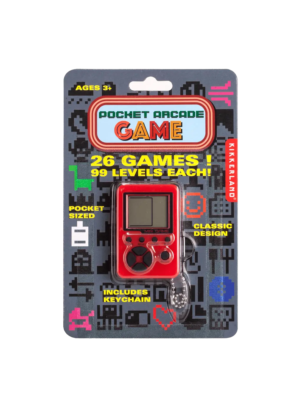 Gra kieszonkowa retro Pocket Arcade Game Kikkerland BEBE Concept 