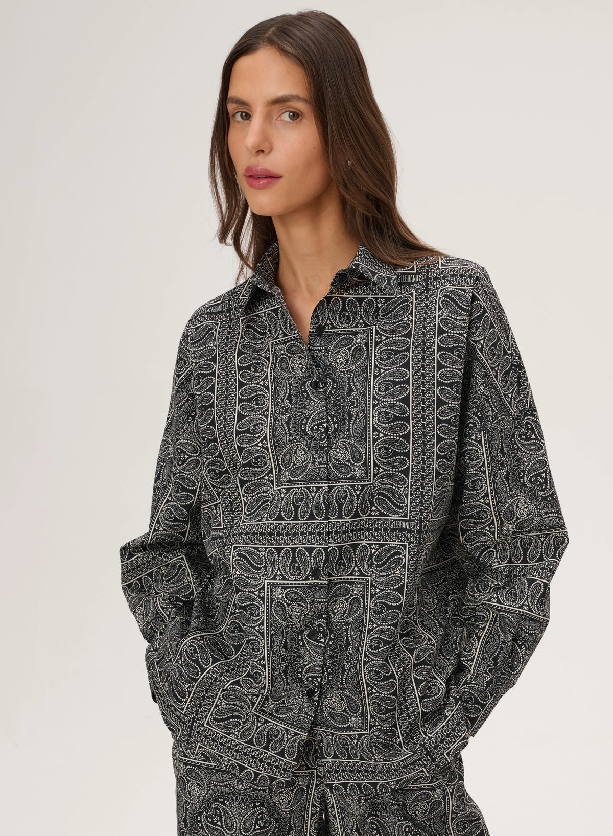 Chemise bandana Meryl BLACK