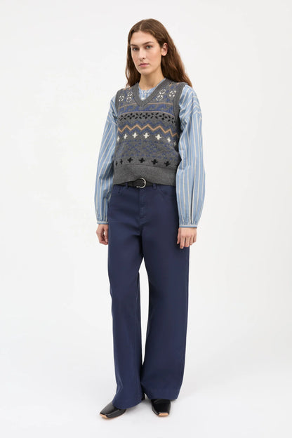 Misty vest GREY JACQUARD