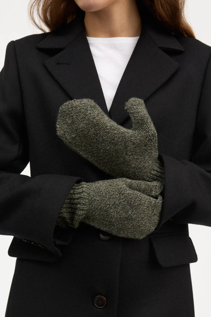 Olivia mittens DEEP GREEN MÉLANGE