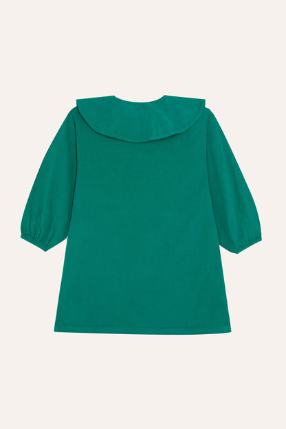 Robe verte brodée de marguerites GREEN
