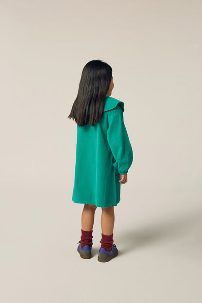 Robe verte brodée de marguerites GREEN