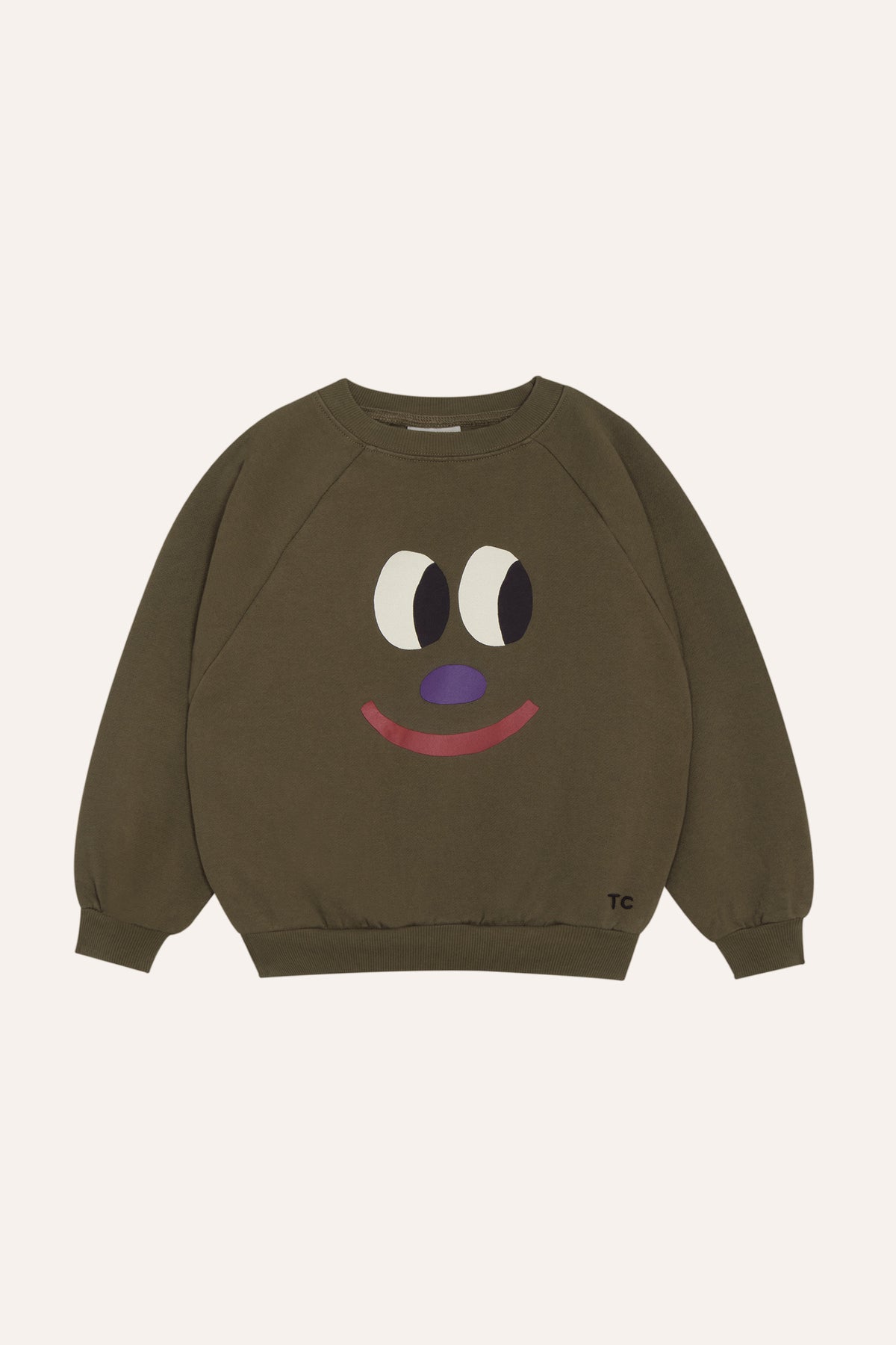 Big Smiling Face Sweatshirt GREEN