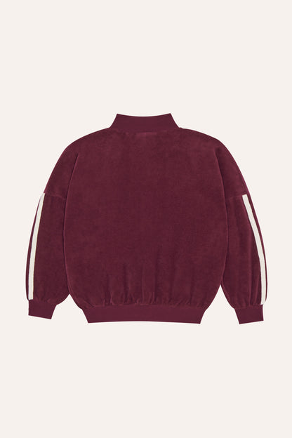 Burgundy Color Block Sweatshirt BURGUNDY