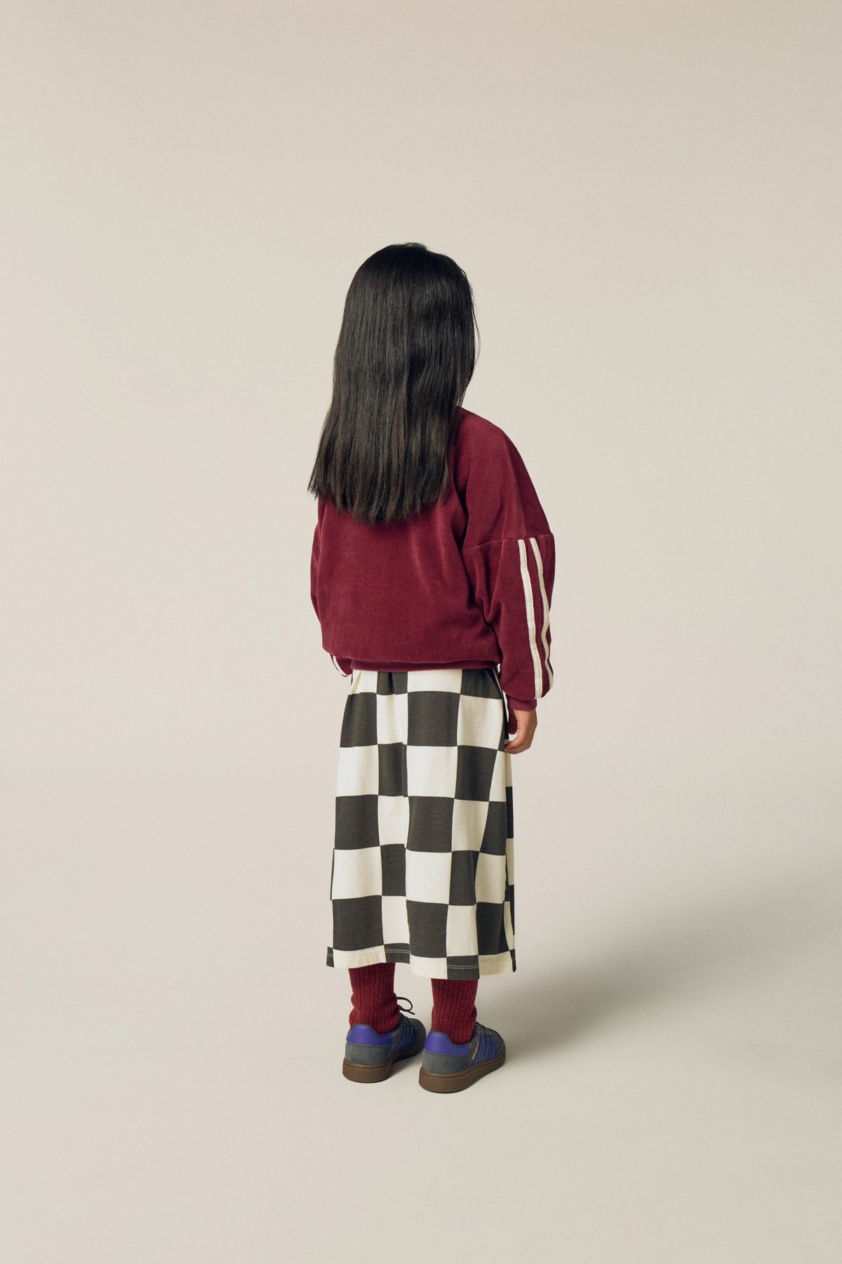 Burgundy Color Block Sweatshirt BURGUNDY