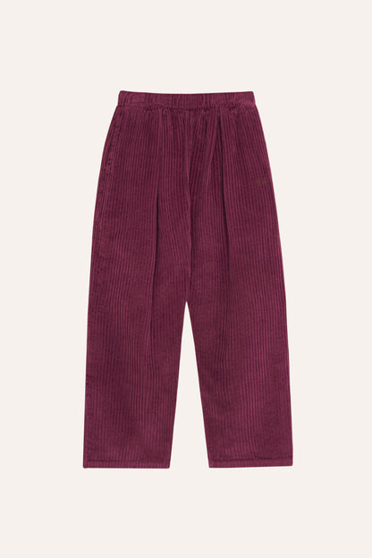 Pantalon en velours côtelé bordeaux BURGUNDY