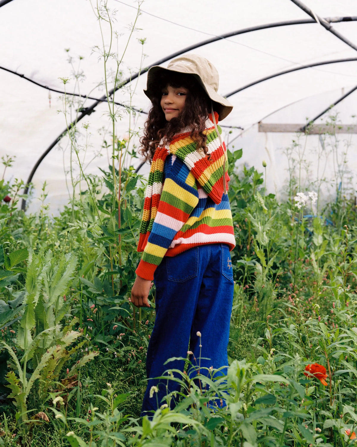 Lantana Jumper Tulip Red Knit Stripes The New Society BEBE Concept 