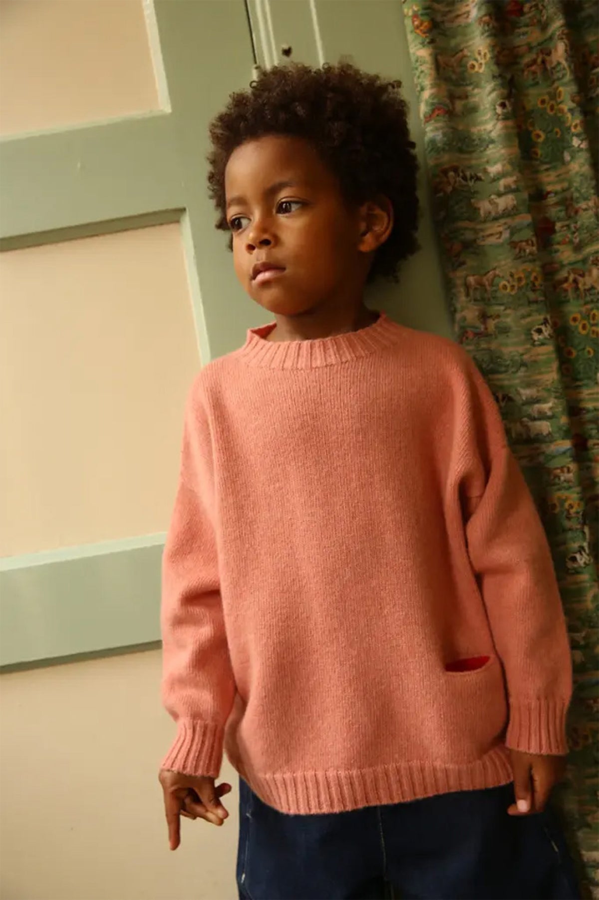 Maglione per bambini in lana merino Kasper STRAWBERRY MILKSHAKE