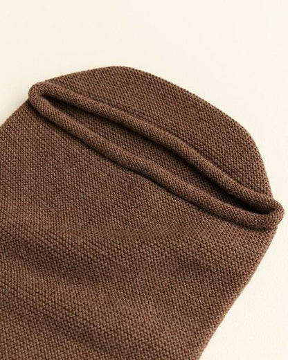 Kokon-Babydecke aus Merinowolle MOCHA