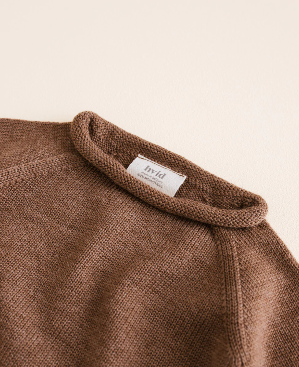 Nahtloser Pullover aus Georgette aus Merinowolle MOCHA