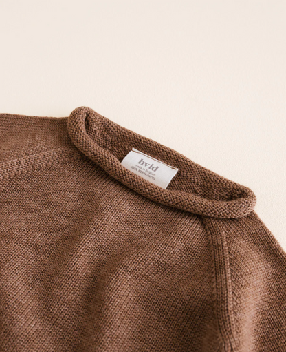 Nahtloser Pullover aus Georgette aus Merinowolle MOCHA