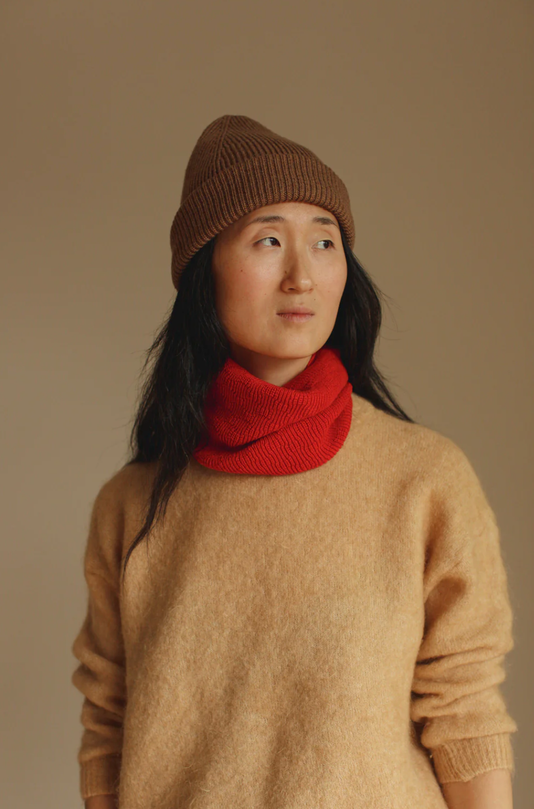 Merino wool beanie Fonzie Adult MOCHA