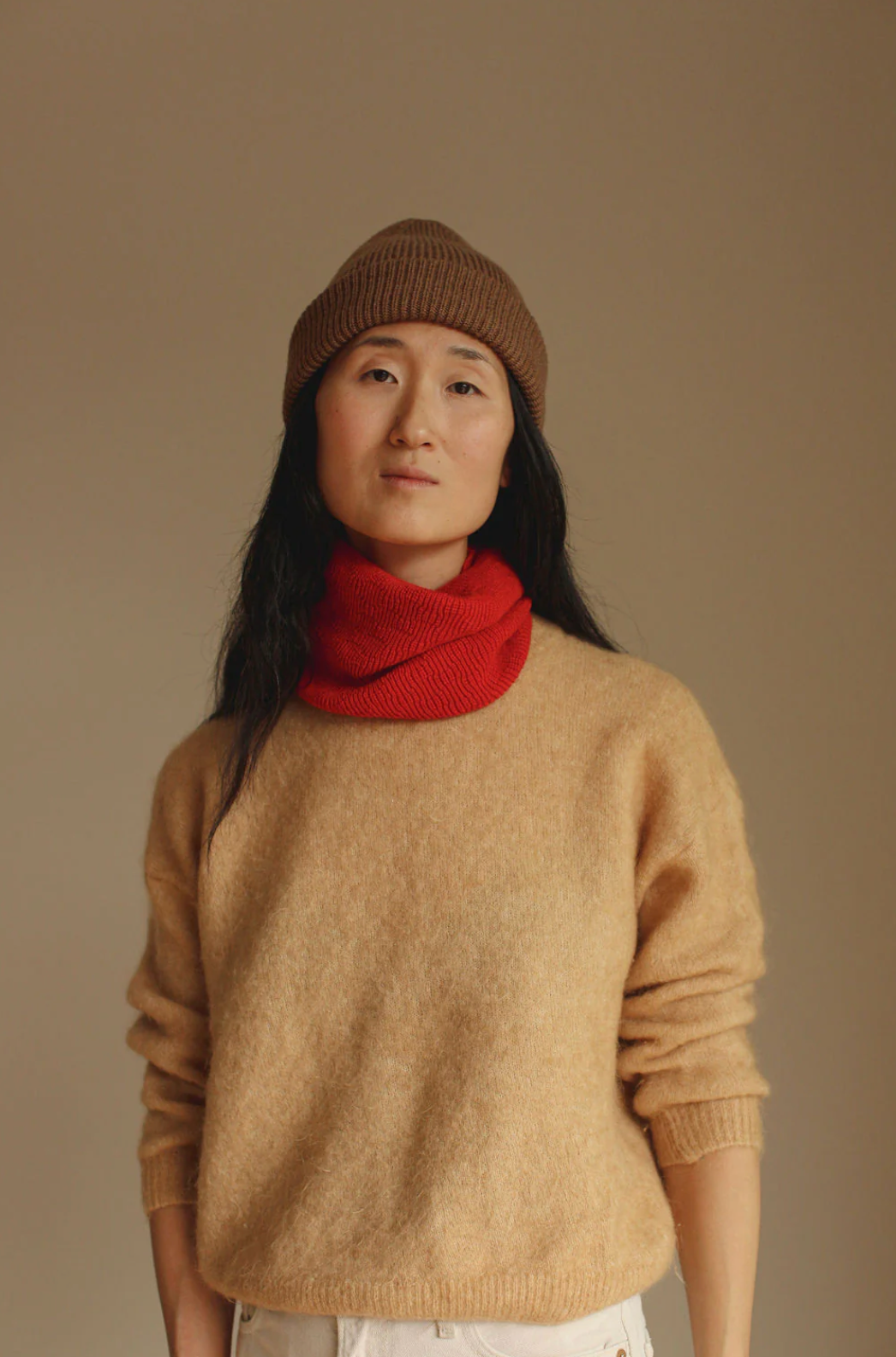 Merino wool beanie Fonzie Adult MOCHA
