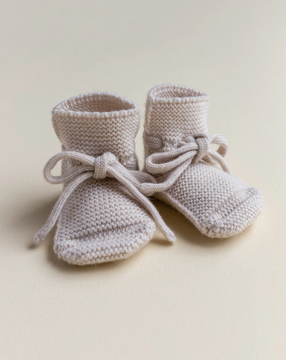 Miękkie buciki z wełny merino CREAM