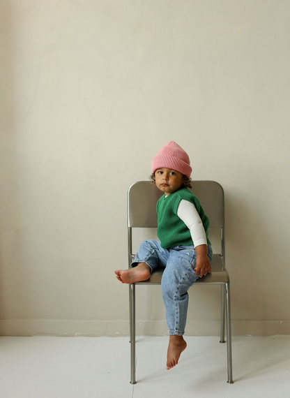 Kamizelka z wełny merino Harvey Kids GRASS