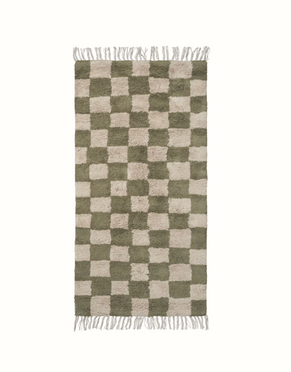 Alfombra lavable Mara Elm Green/Warm Sand