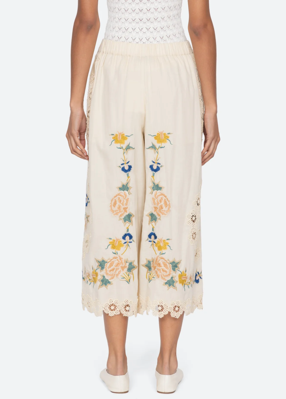 Adonna Emb Pants CREAM