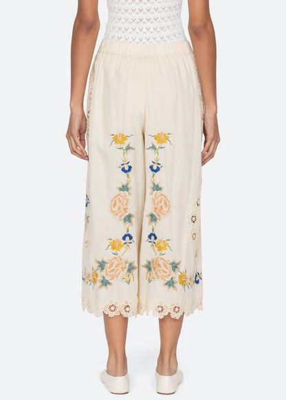 Adonna Emb Pants CREAM