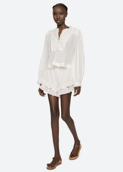 Eliza Solid Shorts WHITE