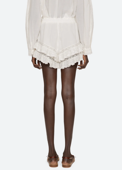 Eliza Solid Shorts WHITE