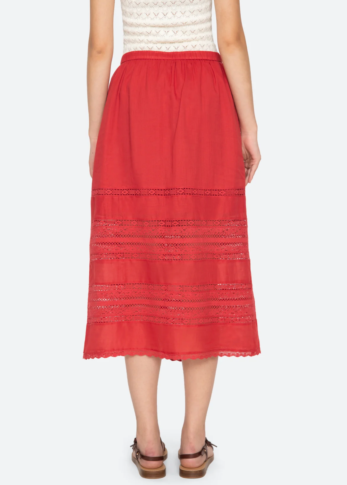 Pippa Solid Midi Skirt