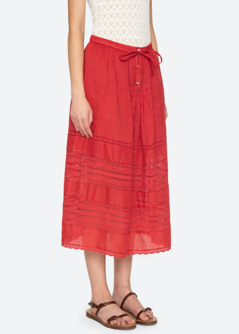 Pippa Solid Midi Skirt
