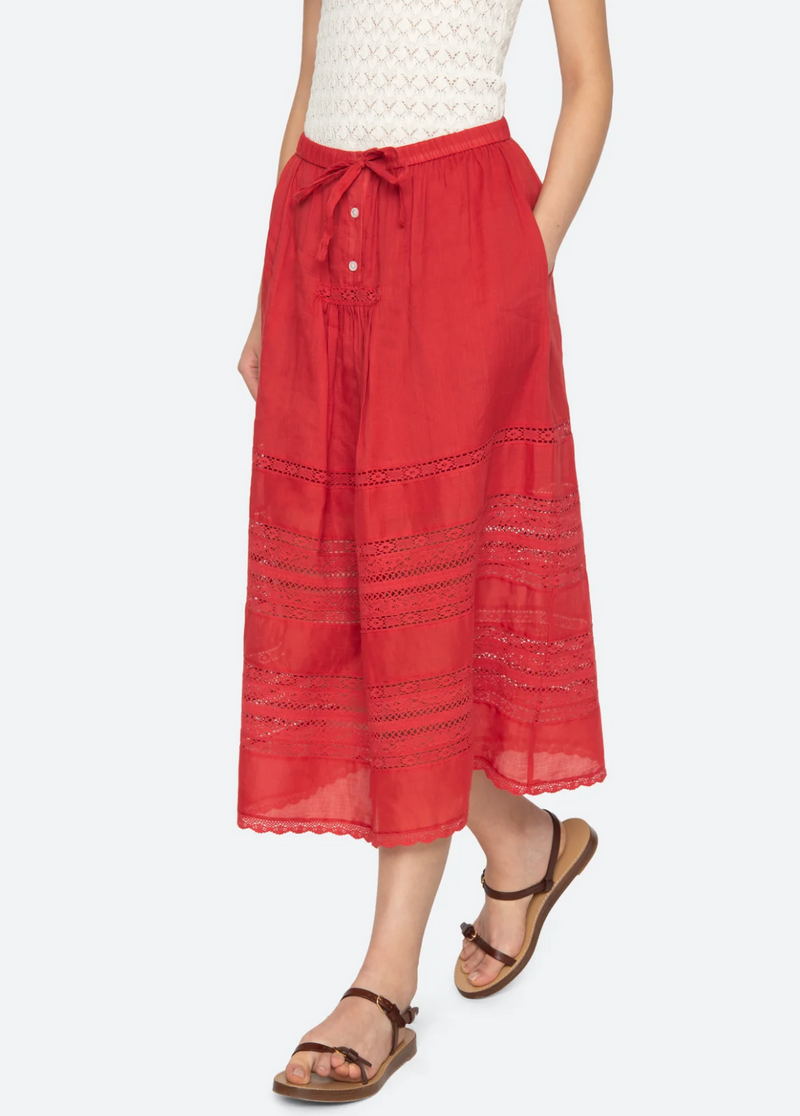 Pippa Solid Midi Skirt