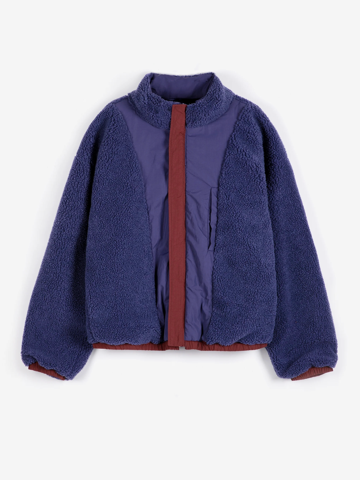 Color Block Nylon Sherpa Puffer