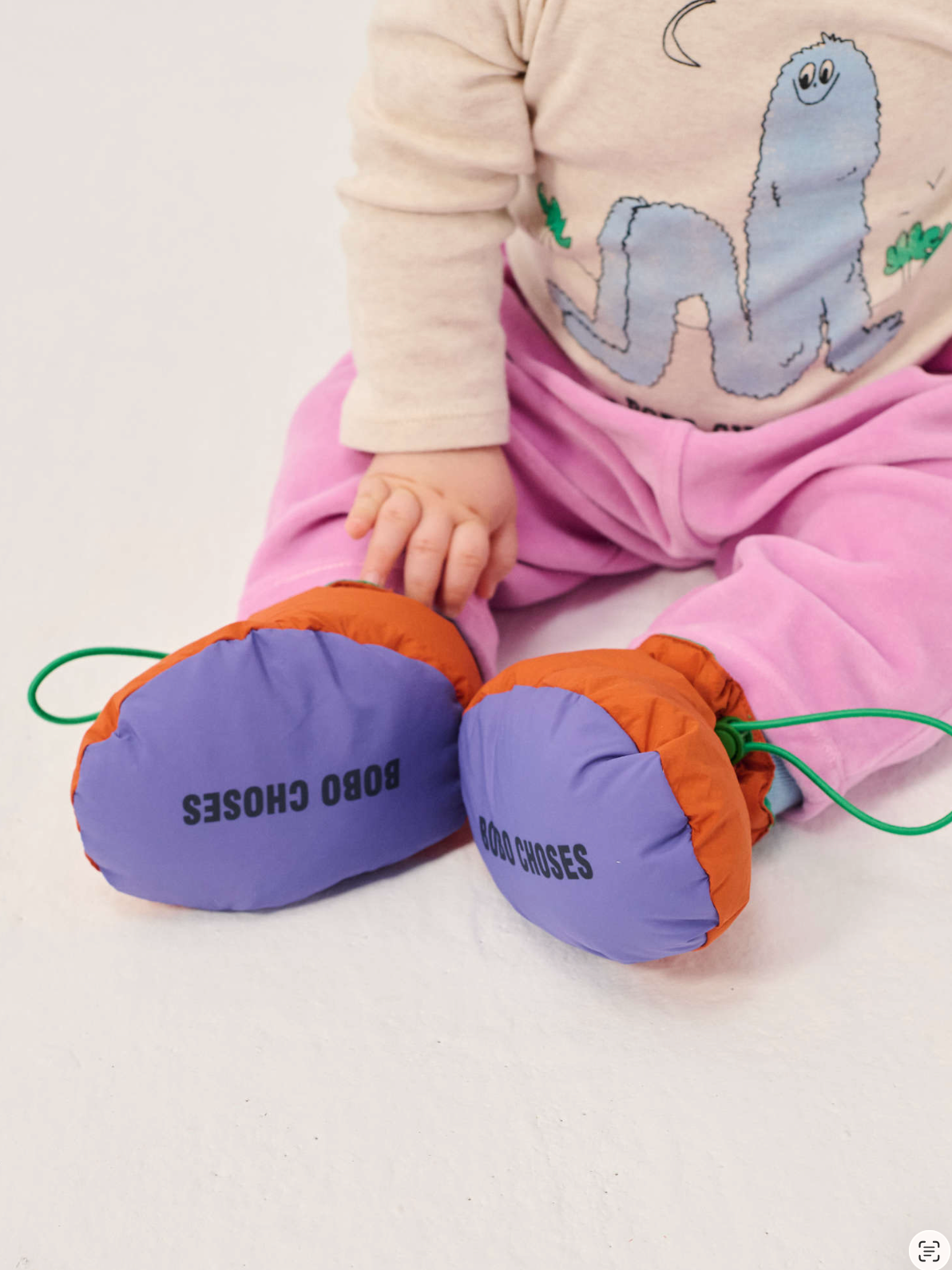 Padded Baby Booties ORANGE