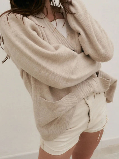 Damski kardigan oversize z wełny merino Mille Family BEBE Concept 