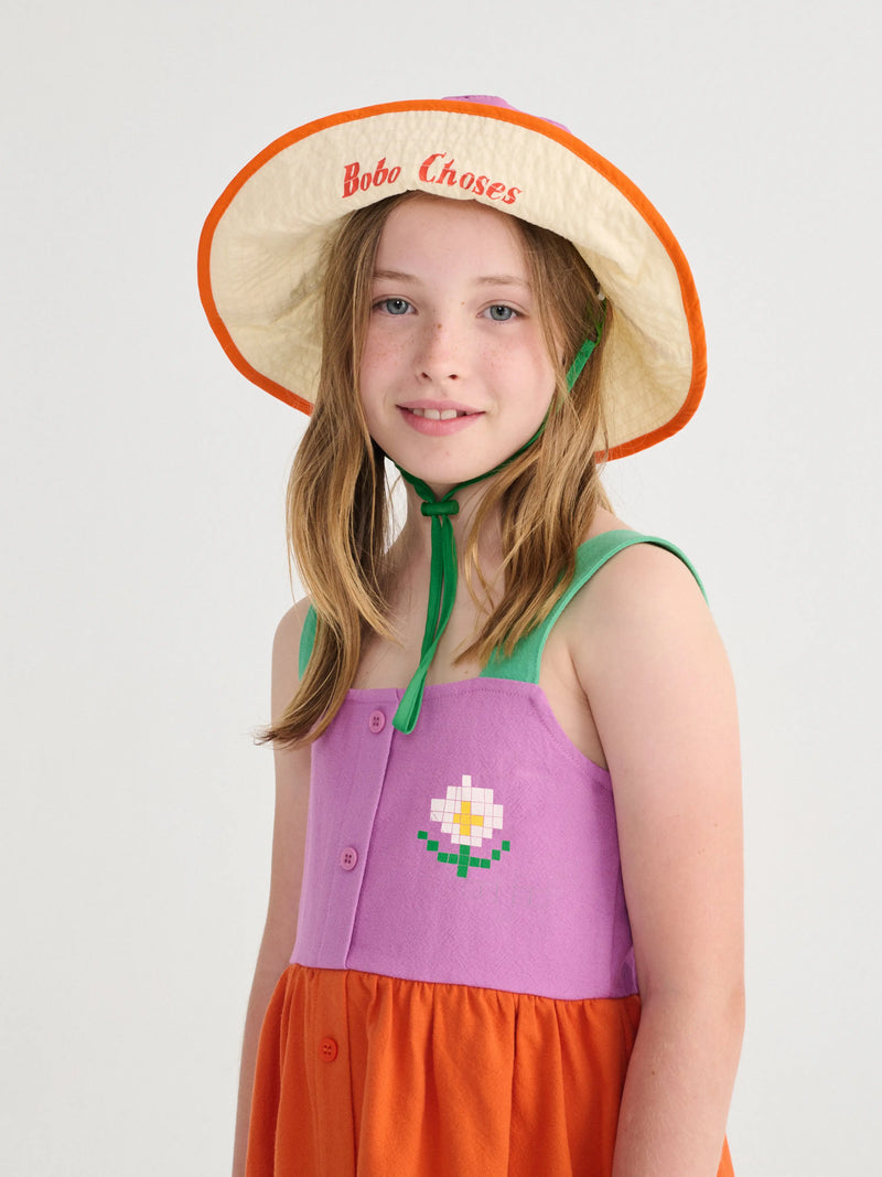 Sukienka Pixel Daisy color block woven dress Bobo Choses BEBE Concept 
