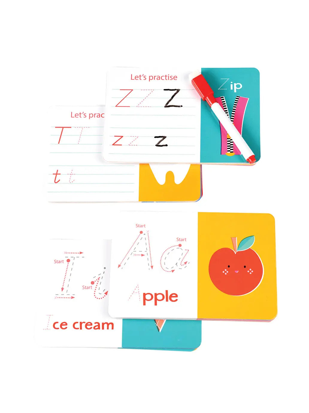 Karty do nauki angielskiego ABC Writing cards Rex London BEBE Concept 