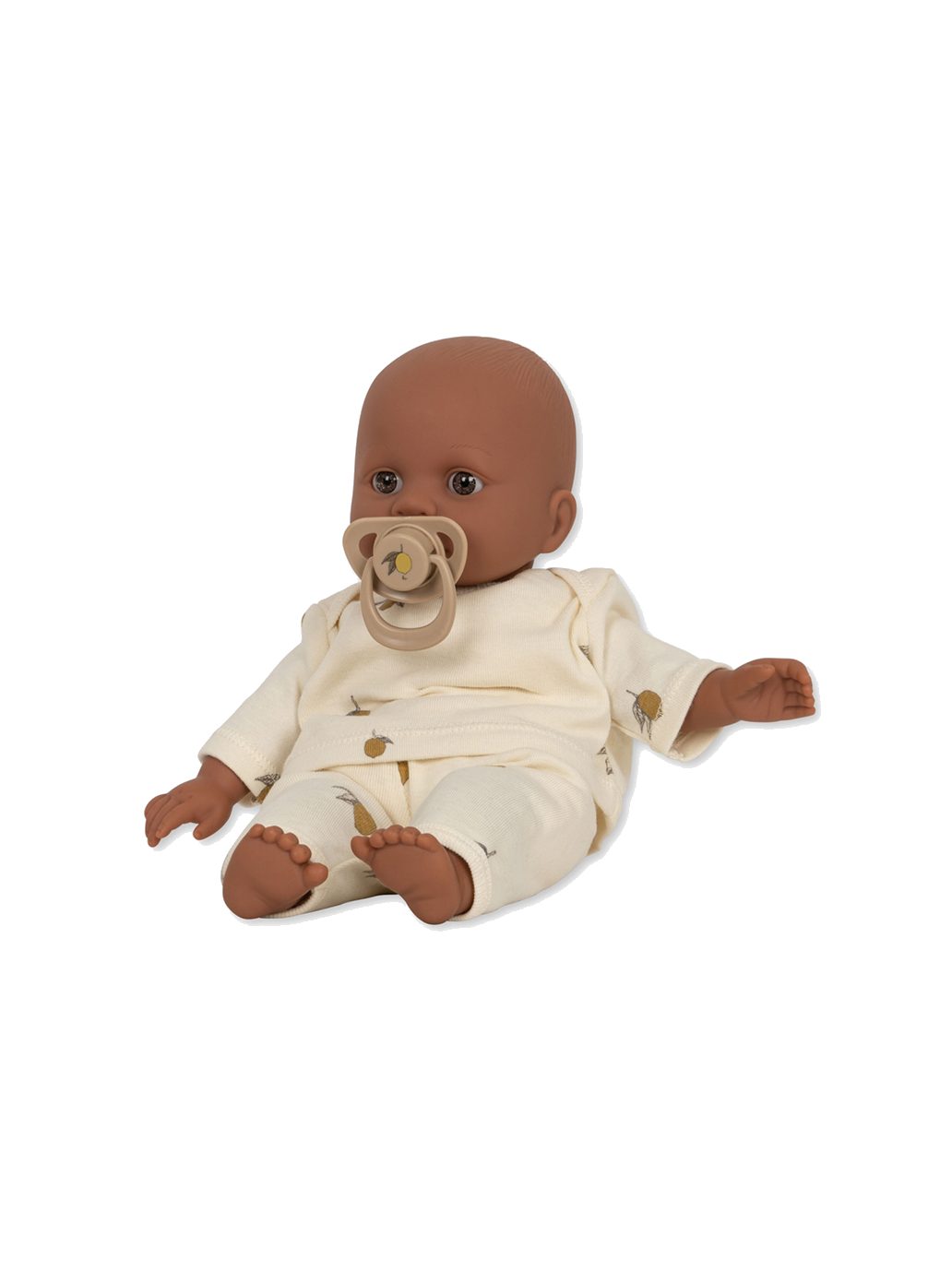 Lalka z miękkim brzuszkiem, ubrankiem i smoczkiem Konges Slojd BEBE Concept 