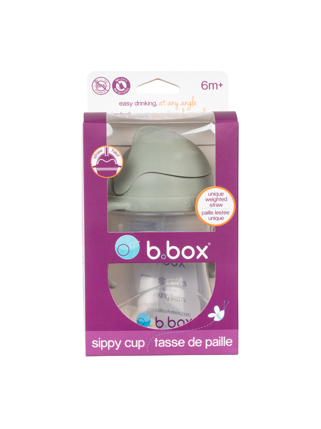 Bidon niekapek z rurką B.Box BEBE Concept 