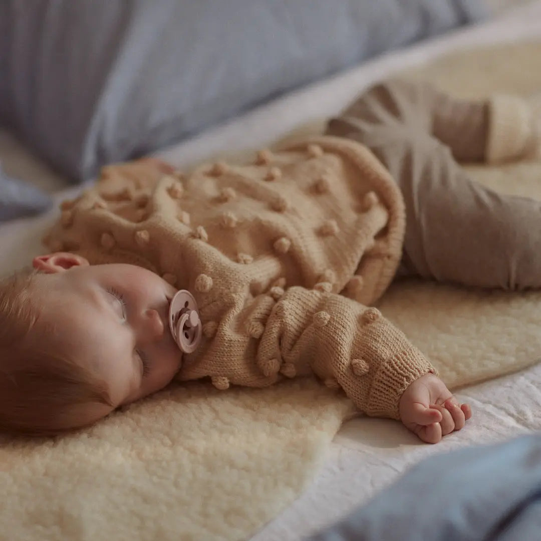 sweterek popcorn z wełny merino Mille Family BEBE Concept 