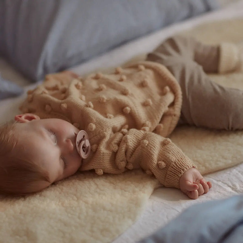 sweterek popcorn z wełny merino Mille Family BEBE Concept 