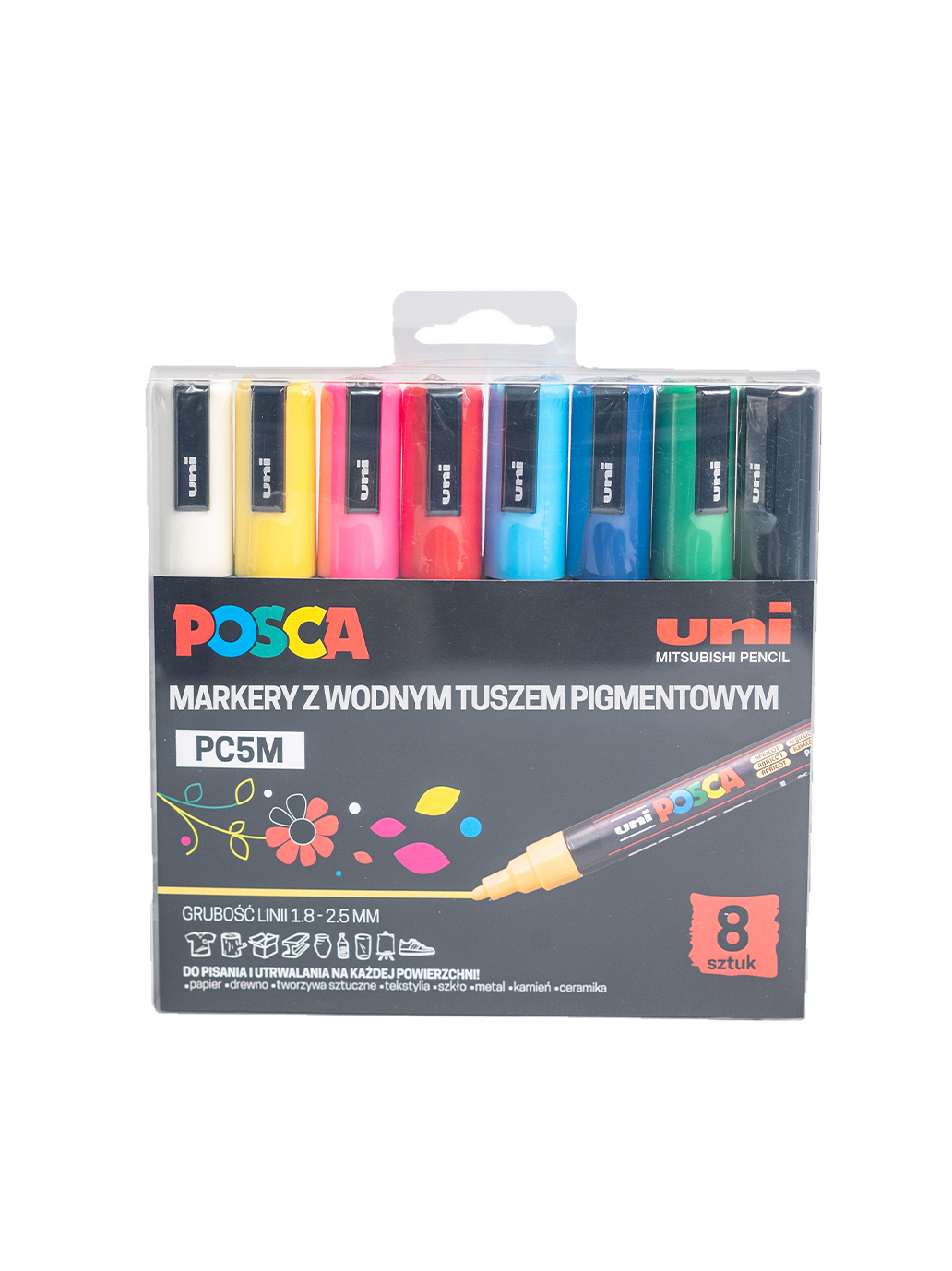 Markery z farbą plakatową POSCA PC5M UNI BEBE Concept 
