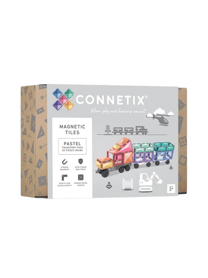 Klocki magnetyczne Pastel Transport Pack Connetix BEBE Concept 
