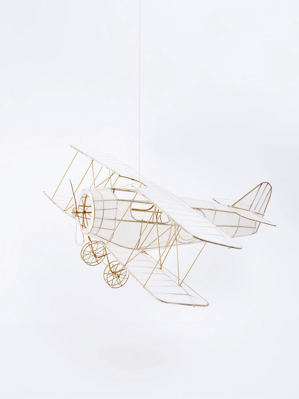 Ręcznie malowany lampion z jedwabiu Samolot Petit Pan BEBE Concept 