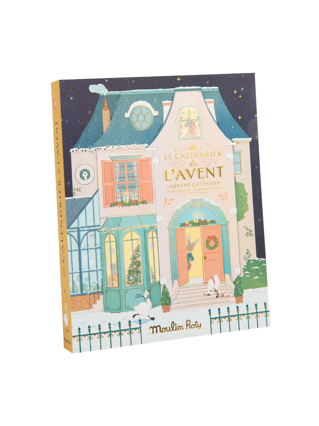 Kalendarz adwentowy z projektorem Nighttime Stories Moulin Roty BEBE Concept 