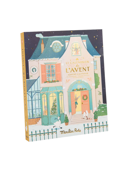 Kalendarz adwentowy z projektorem Nighttime Stories Moulin Roty BEBE Concept 