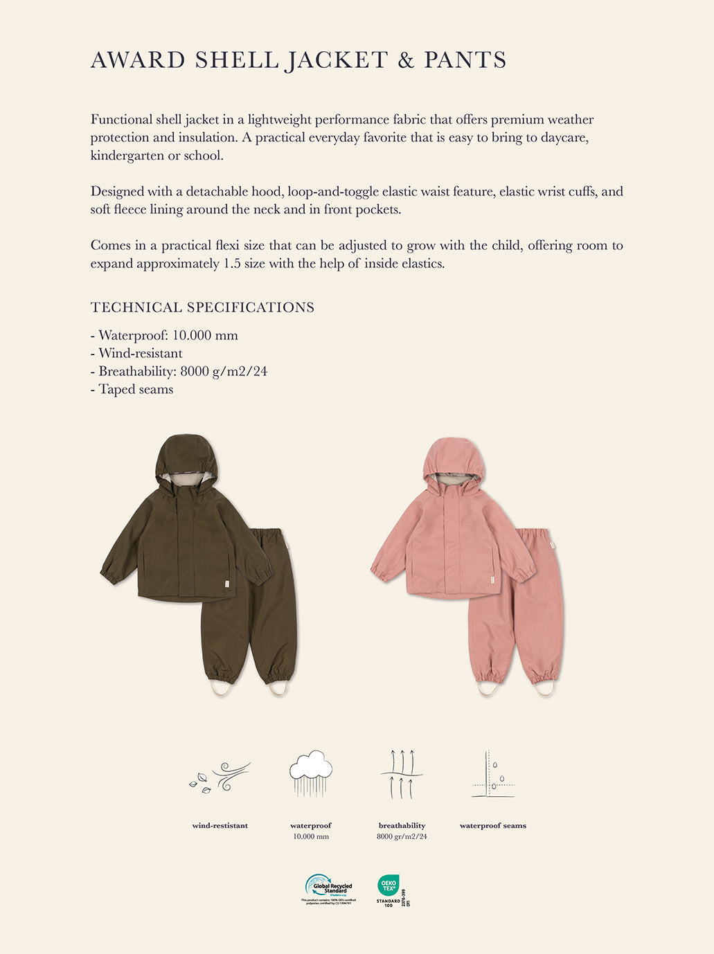 Kurtka Award shell jacket flexi size Konges Slojd BEBE Concept 