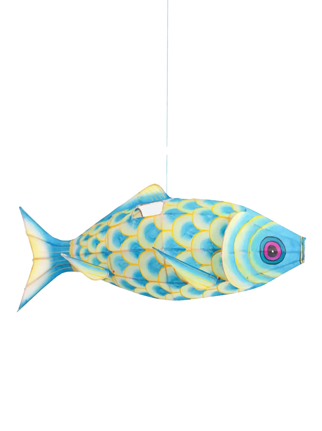 Ręcznie malowany lampion z jedwabiu Small Carp Petit Pan BEBE Concept 