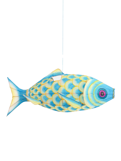 Ręcznie malowany lampion z jedwabiu Small Carp Petit Pan BEBE Concept 