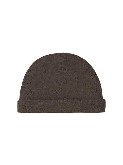 Czapeczka niemowlęca z merino Aiko Pointelle MarMar Copenhagen BEBE Concept 