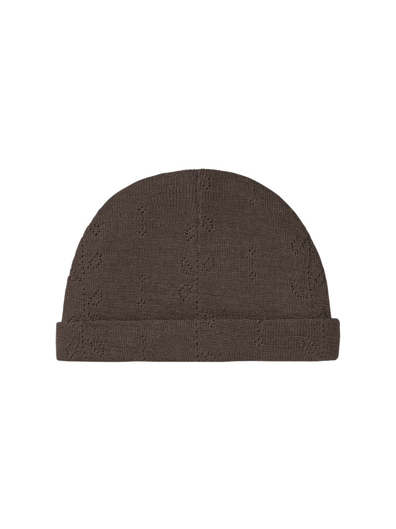 Czapeczka niemowlęca z merino Aiko Pointelle MarMar Copenhagen BEBE Concept 